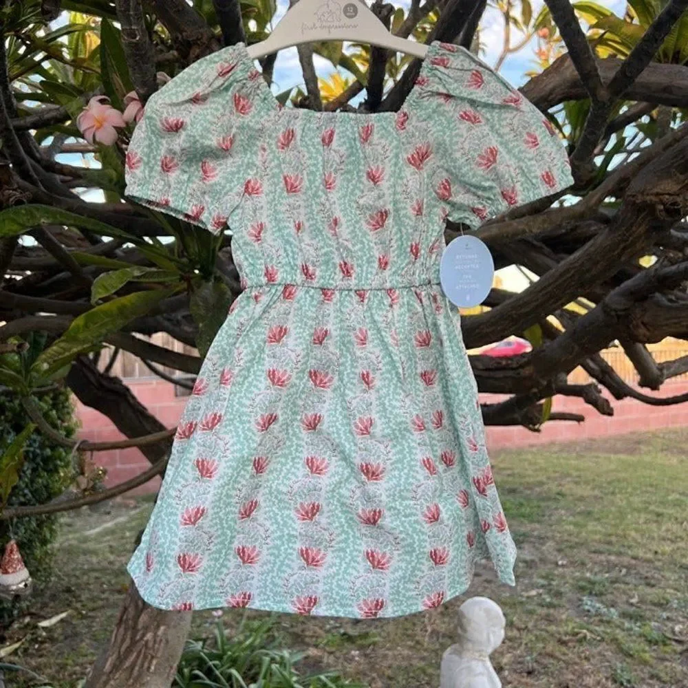 Hill House 11/12 yrs The Tiny Sienna Dress Trailing Vine Multi Cotton